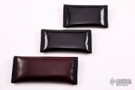 Bill's Custom Cases "No Tags" - Set of Two - Burgundy and Black Kid Skin w/ White Shearling Lining