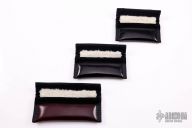 Bill's Custom Cases "No Tags" - Set of Two - Burgundy and Black Kid Skin w/ White Shearling Lining