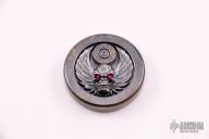 Winged Skull with Ruby Eyes and .45 Victory Coin