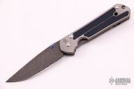 Small Sebenza Classic - Damascus and Leather Inlays