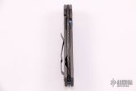 Small Sebenza Classic - Damascus and Leather Inlays