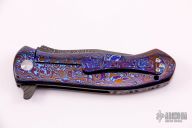 Deluge 4.0 Framelock Flipper #16 - Timascus and Damascus