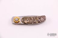Paul Pocket Knife - Damascus and Stone