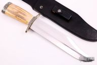 Model 12-11" Smithsonian Bowie - Engraved w/ Walrus Ivory