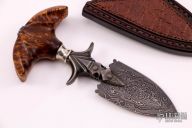 Damascus Push Dagger