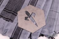 Marfione Custom Knives Coaster and Shemagh