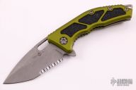  Medusa Manual Tanto Battleworn Serrated Green