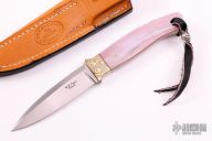 Mokume and Pink Pear Fixed Blade