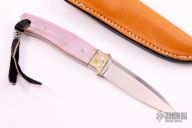Mokume and Pink Pear Fixed Blade