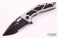  Medusa Manual Tanto Battleworn Black Serrated Blizzardworn Handle