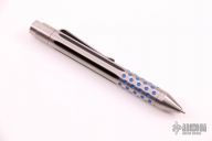 Captain Axel Fluted and Dotted Titanium Clicker Pen