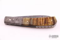 Damascus and Rams Horn Linerlock