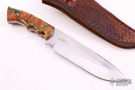 Camp Knife - Stabilized Maple Burl