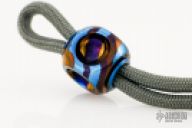 Timascus Mokuti EDC Handmade para-cord lanyard bead, Cube finish