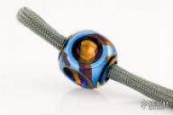 Timascus Mokuti EDC Handmade para-cord lanyard bead, Cube finish