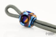 Timascus Mokuti EDC Handmade para-cord lanyard bead, Cube finish