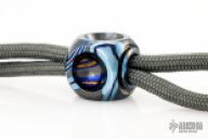 Timascus Zircuti Handmade EDC para-cord lanyard bead, Cube finish