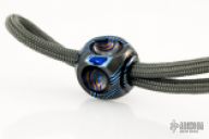 Timascus Zircuti Handmade EDC para-cord lanyard bead, Cube finish