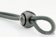 Titanium EDC Handmade para-cord lanyard bead, Fingerprint finish