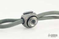 Titanium EDC Handmade para-cord lanyard bead, Fingerprint finish