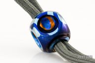 Timascus Mokuti Handmade EDC para-cord lanyard bead, Qube finish