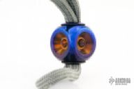 Titanium EDC Handmade para-cord lanyard bead, Spikey Cube finish