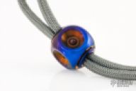 Titanium EDC Handmade para-cord lanyard bead, Spikey Cube finish