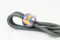 Titanium EDC Handmade para-cord lanyard bead, Apple finish