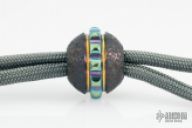 Titanium EDC Handmade para-cord lanyard bead, Saturn finish