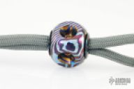 Timascus Mokuti EDC Handmade para-cord lanyard bead, Cube finish