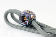 Timascus Mokuti EDC Handmade para-cord lanyard bead, Cube finish