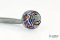 Timascus Mokuti EDC Handmade para-cord lanyard bead, Cube finish