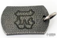 Titanium Handmade Keychain, Dogtag, quarterfoil / 13