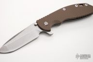 XM-24 Framelock Flipper - 4" (Tumble Finish / Brown G10 & Tumble)