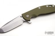 XM-24 Framelock Flipper - 4" (Tumble Finish / OD Green G10)