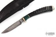 Damascus & Horn Fixed Blade