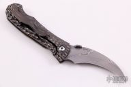 Elvia - Damascus and Carved Titanium