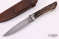 Damascus and Stag Drop Point