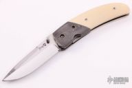 Damascus and Mammoth Ivory Linerlock