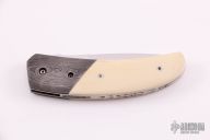 Damascus and Mammoth Ivory Linerlock