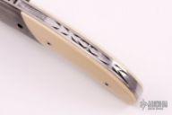 Damascus and Mammoth Ivory Linerlock