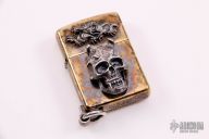 Custom Bronze Skull/Dragon Zippo