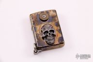 Custom Bronze Skull/.45 Auto Zippo