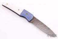 Bolster Release Auto - Damascus and Pearl