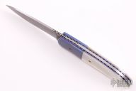 Bolster Release Auto - Damascus and Pearl