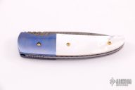 Bolster Release Auto - Damascus and Pearl