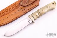 Loveless Style Drop Point Hunter - Sheeps Horn