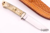Loveless Style Drop Point Hunter - Sheeps Horn