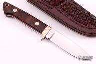 Loveless Style Drop Point Hunter - Desert Ironwood Burl