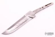 3-bar Mosaic Damascus Blade Blank - Hidden Tang